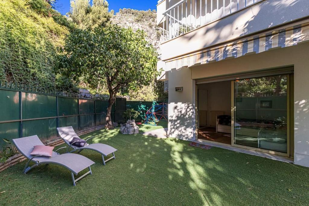 Villefranche Sur Mer:Appartement-villa, Vue mer, jardin, parking. Exteriör bild