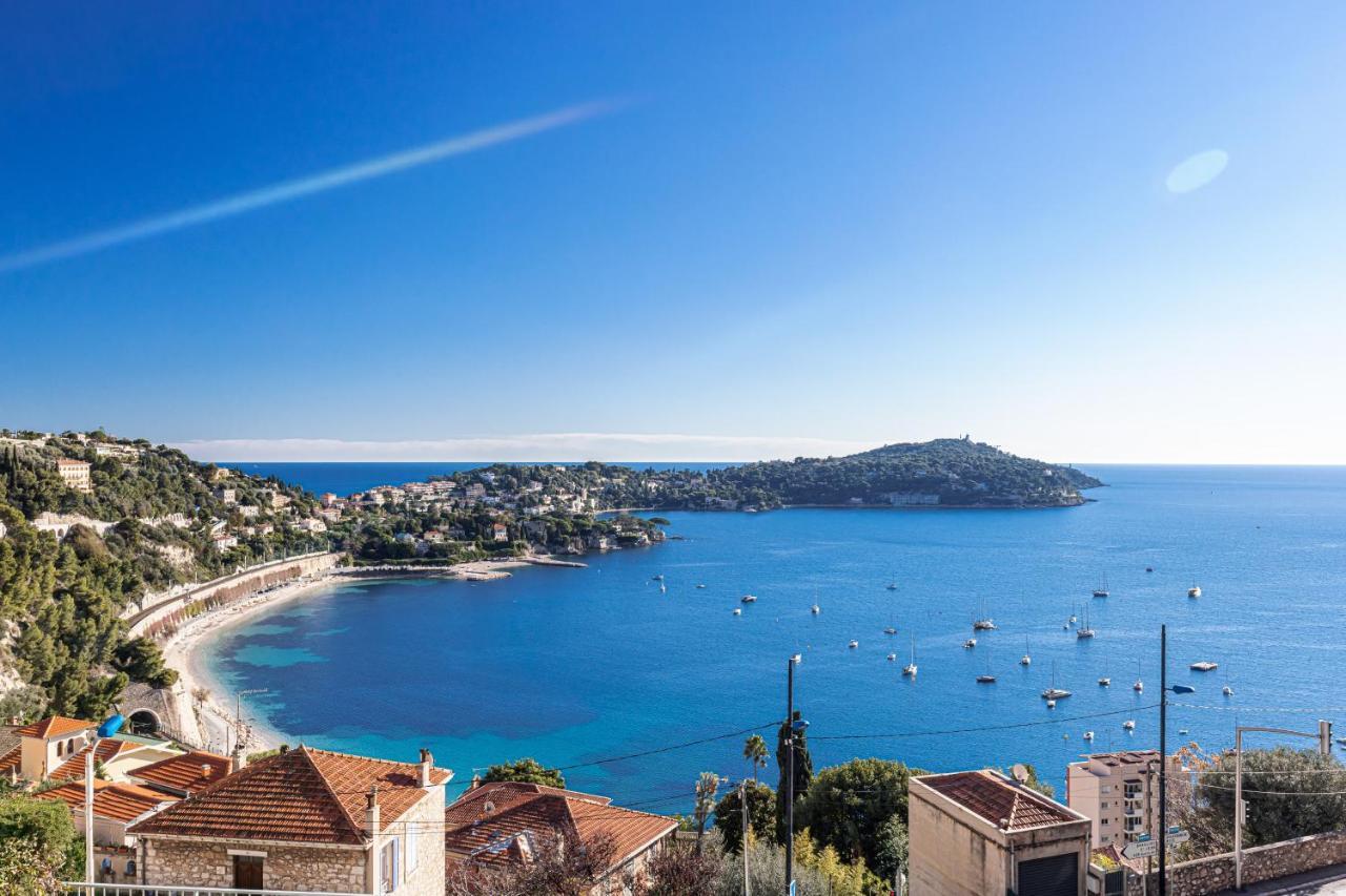 Villefranche Sur Mer:Appartement-villa, Vue mer, jardin, parking. Exteriör bild