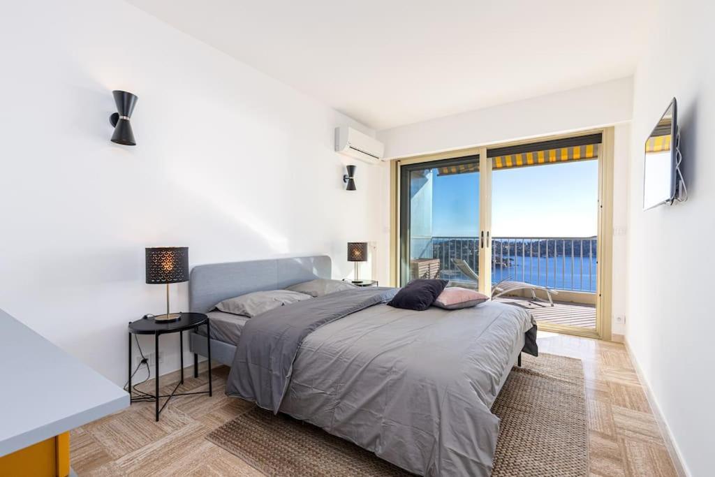 Villefranche Sur Mer:Appartement-villa, Vue mer, jardin, parking. Exteriör bild